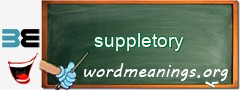 WordMeaning blackboard for suppletory